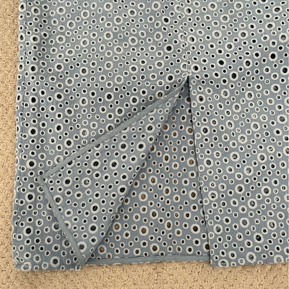 Prose & Poetry Sheila off-the-shoulder midi dress in Blue Eyelet, Size Large. - Picture 9 of 9